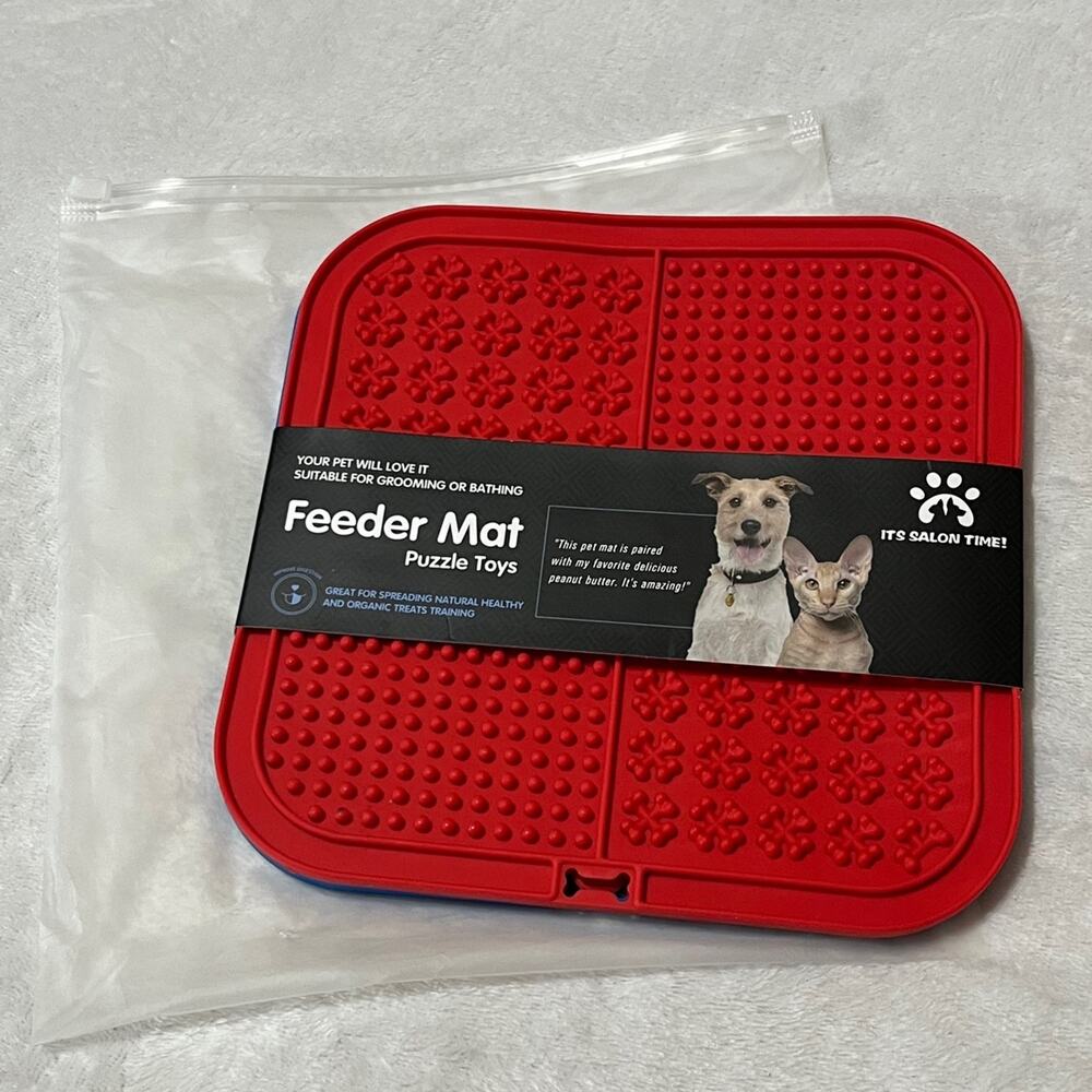 Hipoll Dog and Cat Slow Feeder Silicone Lick Mats for Grooming Bathing Play